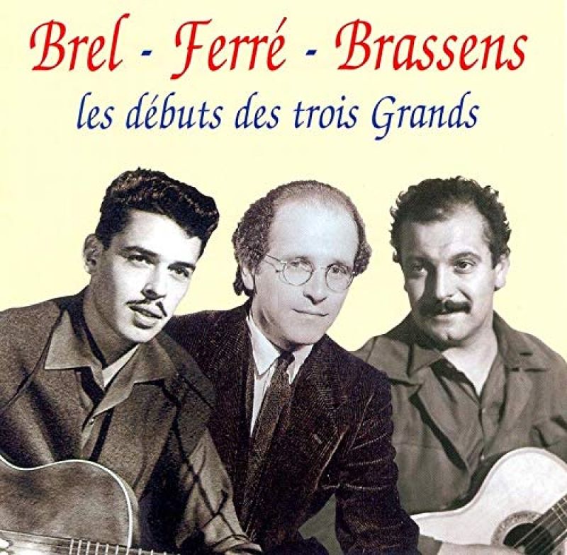 Poster A2 (42x59.4 Cm) Brel, Brassens, Ferré - Papier épais 300g - Expédié Roulé - Décoration Murale Musique Française