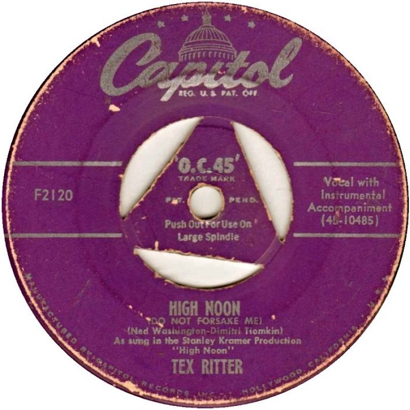 Tex Ritter - High Noon (Do Not Forsake Me) - hitparade.ch