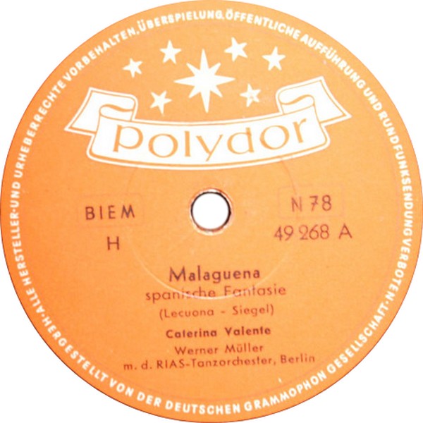Caterina Valente Malaguena Dutchcharts Nl