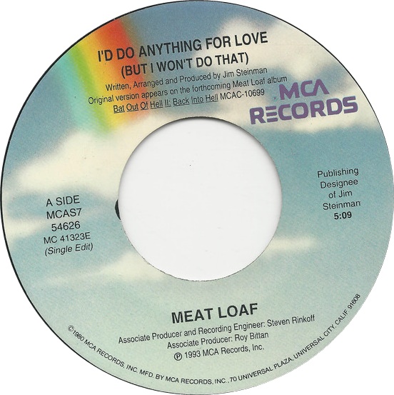 Meat Loaf I D Do Anything For Love But I Won T Do That