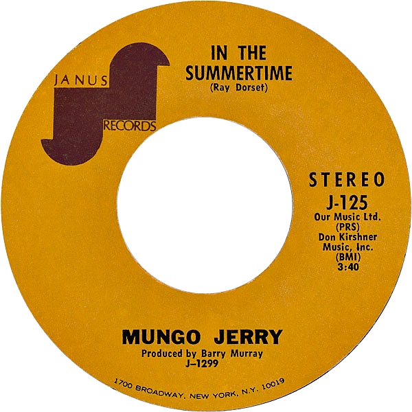 Mungo Jerry - In The Summertime - dutchcharts.nl