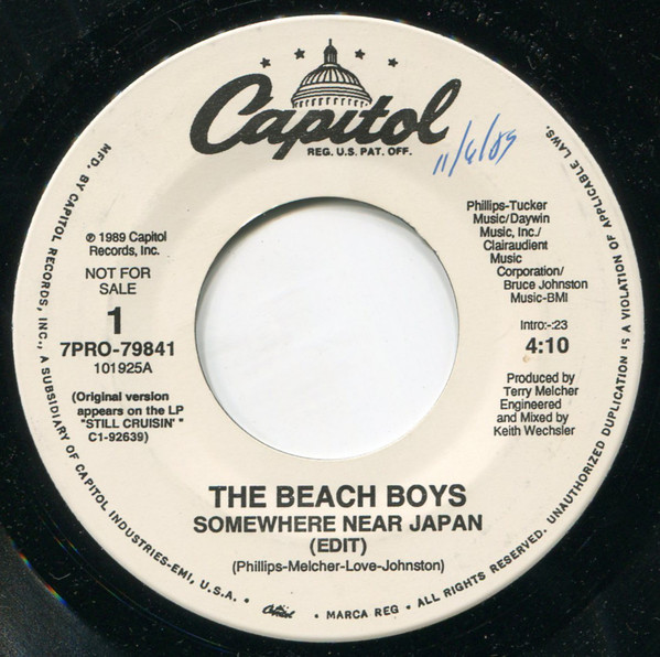 The Beach Boys Somewhere Near Japan Hitparade Ch schweizer hitparade