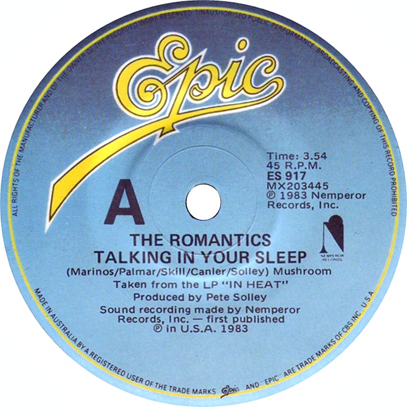 The Romantics - Talking In Your Sleep - dutchcharts.nl